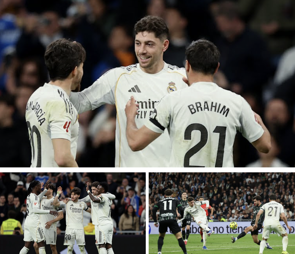 Goal! Real Madrid extend their lead to 2-0 against Elche through Federico Valverde - Photo Credit : Reuters