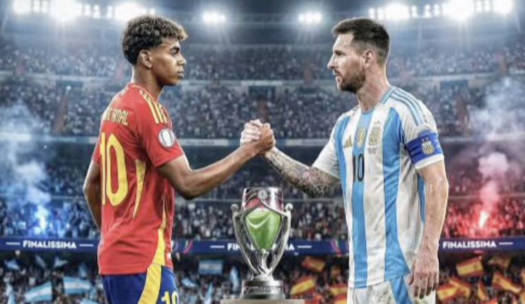 Lamine Yamal and Lionel Messi shaking hands - Photo Credit : Beyound the Match, Facebook