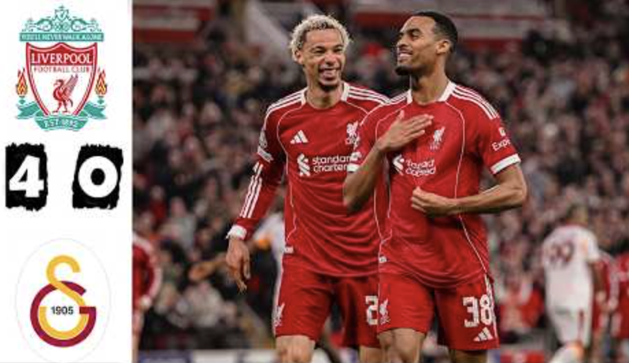 Liverpool Storm Past Galatasaray with 4:0 Comeback Victory - Photo Credit : X