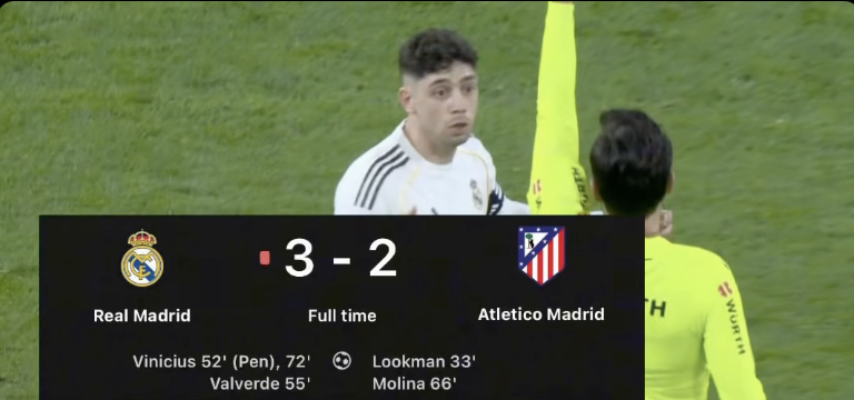 Real Madrid Rally Past Atlético Madrid in Tactical 3–2 Victory - Photo Credit : Softfootball Media
