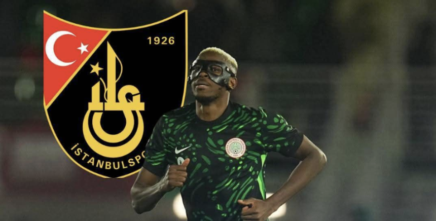 Istanbulspor Logo and Victot Osimhen representing the Super Eagles of Nigeria, National team - Photo Credit : Wisdomtkalu, Instagram