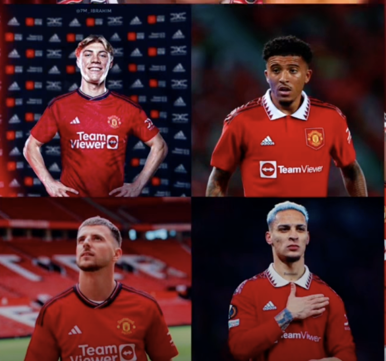 Højlund, Sancho, Mount, and Antony - Photo Credit : Softfootball Chukwuma Henry, Facebook