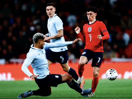 During England vs Uruguay, A dangerous tackle Ronald Araújo made on Phil Foden - Photo Credit : Chukwuma Henry, Facebook