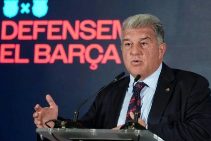 Joan Laporta has won the 2026 Barcelona presidential election (photo credit: Fabrizio Romano media)