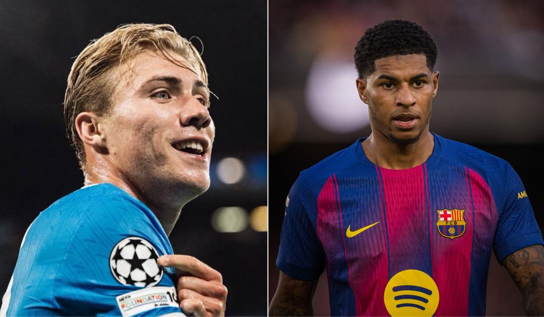 Højlund and Rashford (Photo credit: Softfootball media)