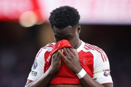 Bukayo Saka is OUT (photo credit: Fabrizio via x)