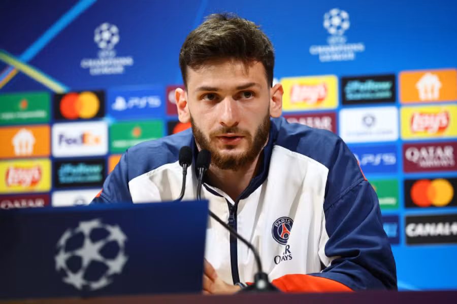 kvicha kvaratskhelia during press conference. (photo credit: flashscore media)