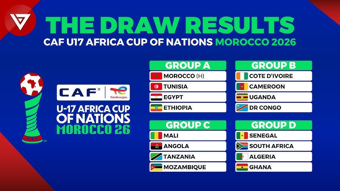 Under 17 AFCON 2026 draw results (photo vredit: YouTube)