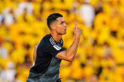 Cristiano Ronaldo scores his 969th career goal (photo credit: Al nassr media)