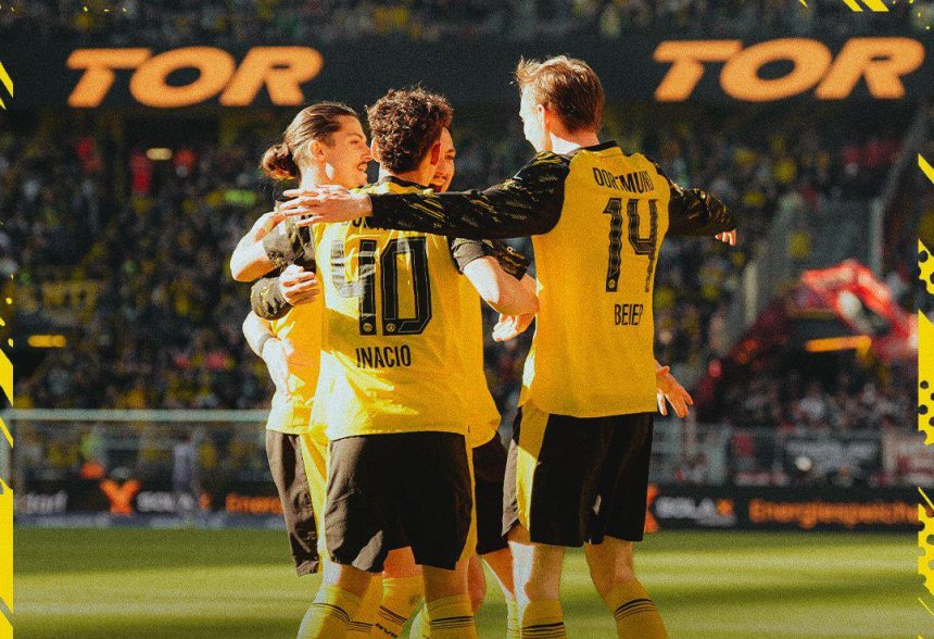 Dortmund win Freiburg (photo credit: Dortmund x)