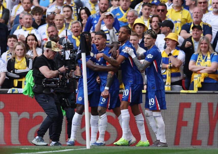 Chelsea beat Leeds to Reach FA Cup Final Showdown (photo credit: Jacobs Ben on x)
