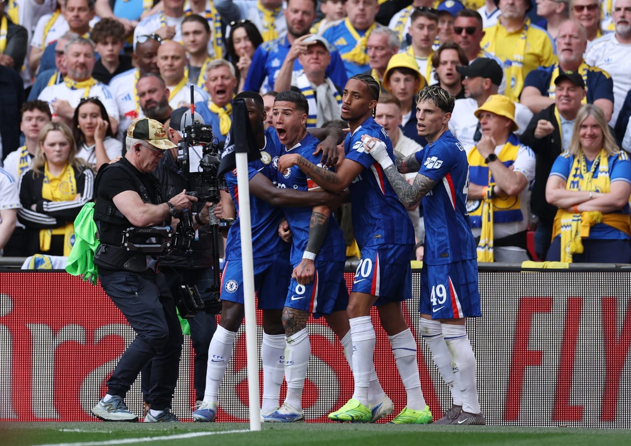 Chelsea beat Leeds to Reach FA Cup Final Showdown (photo credit: Jacobs Ben on x)