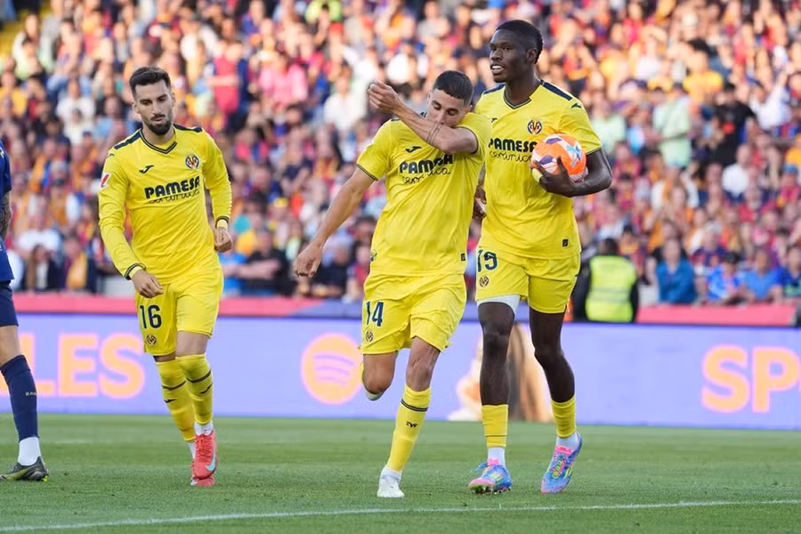 Villarreal celebrating. (photo credit: yahoo media)