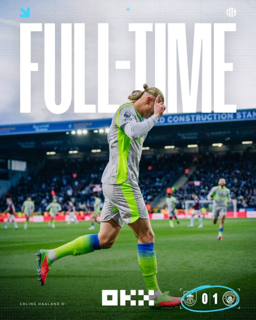 Manchester City beat Burnley 1-0 (photo credit: Man city via x)