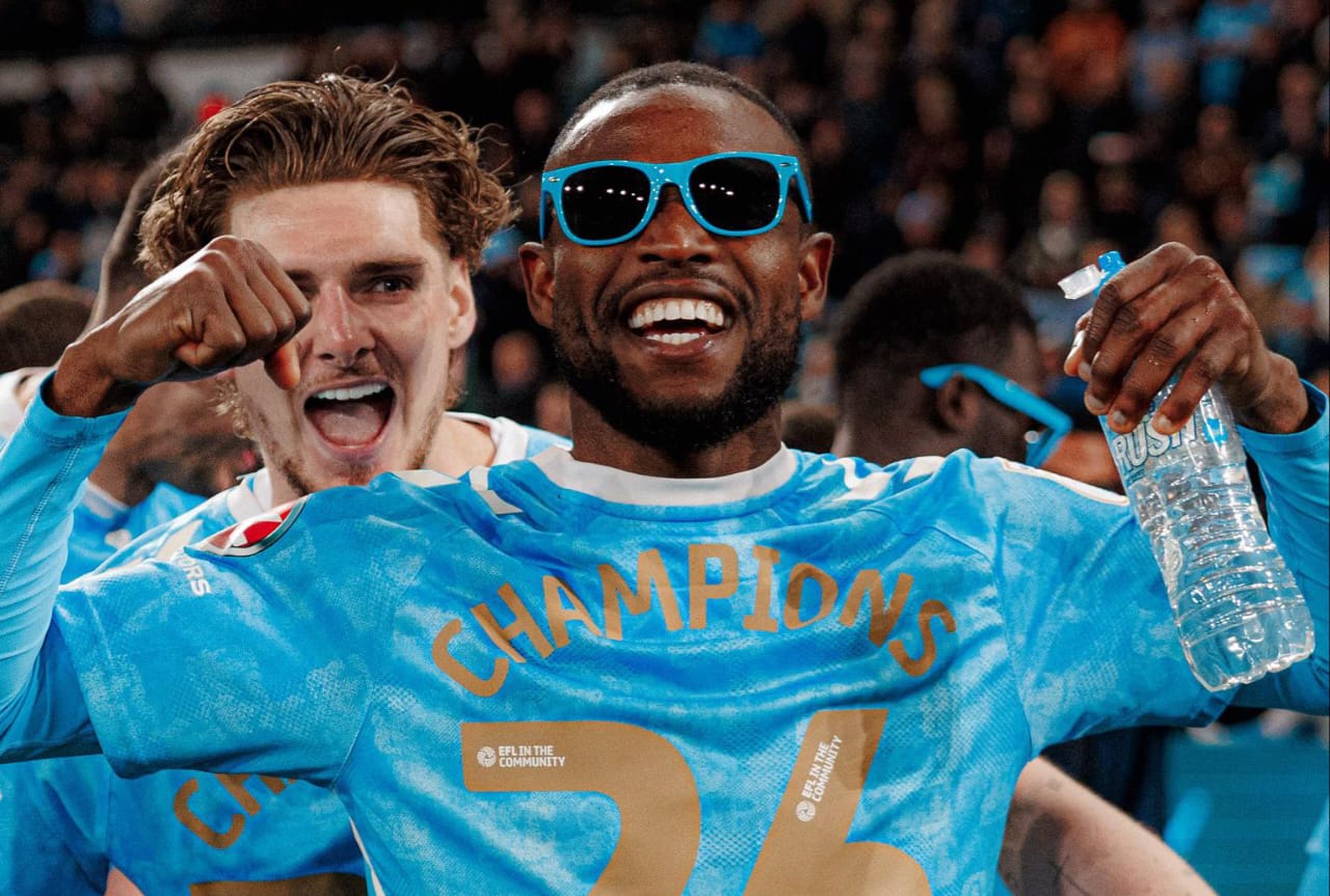 Onyeka Celebrates as Coventry End 25-Year EPL Wait (photo credit: Frank Onyeka x handle)