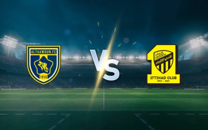 Al taawoun vs Al ittihad. (photo credit: ratingbet media)