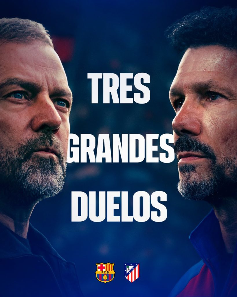 Barcelona on three matches One mission agaist Ateletico de Madrid - Photo Credit : Barcelona, X