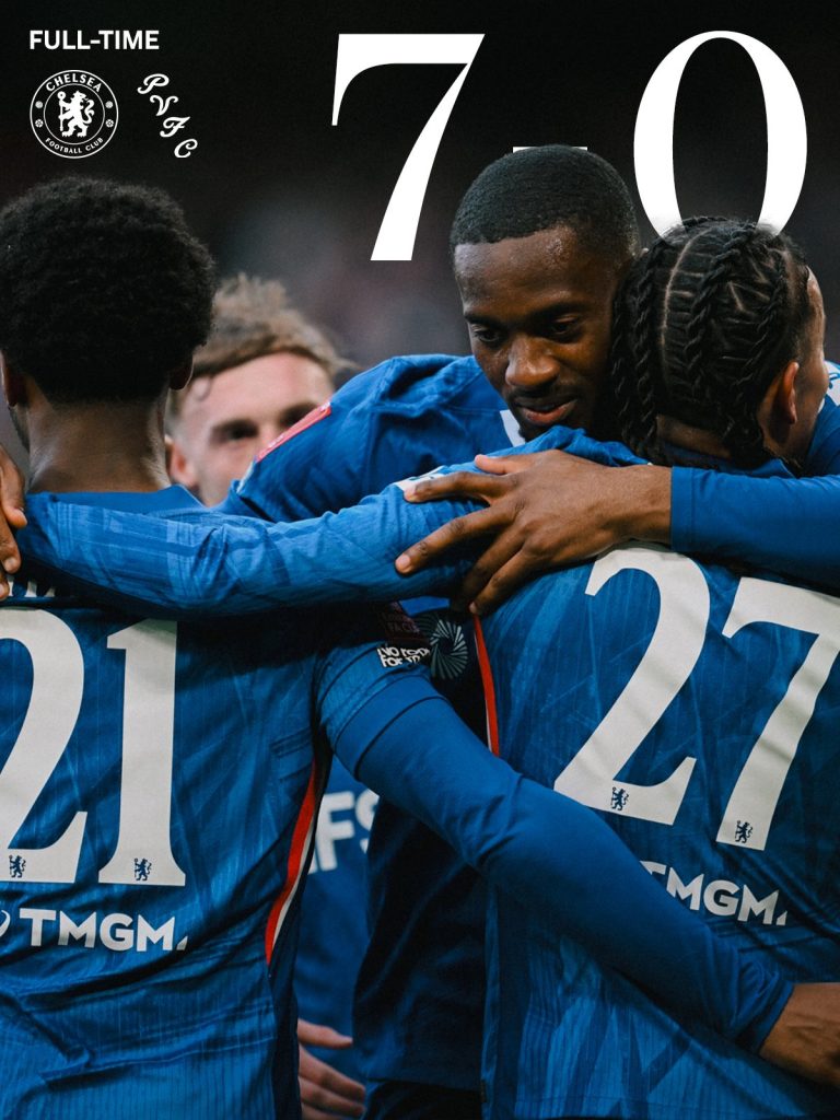 Chelsea Thrash Port Vale 7–0 in 2025:26 FA Cup Quarter finals - Photo Credit : Chelsea, X
