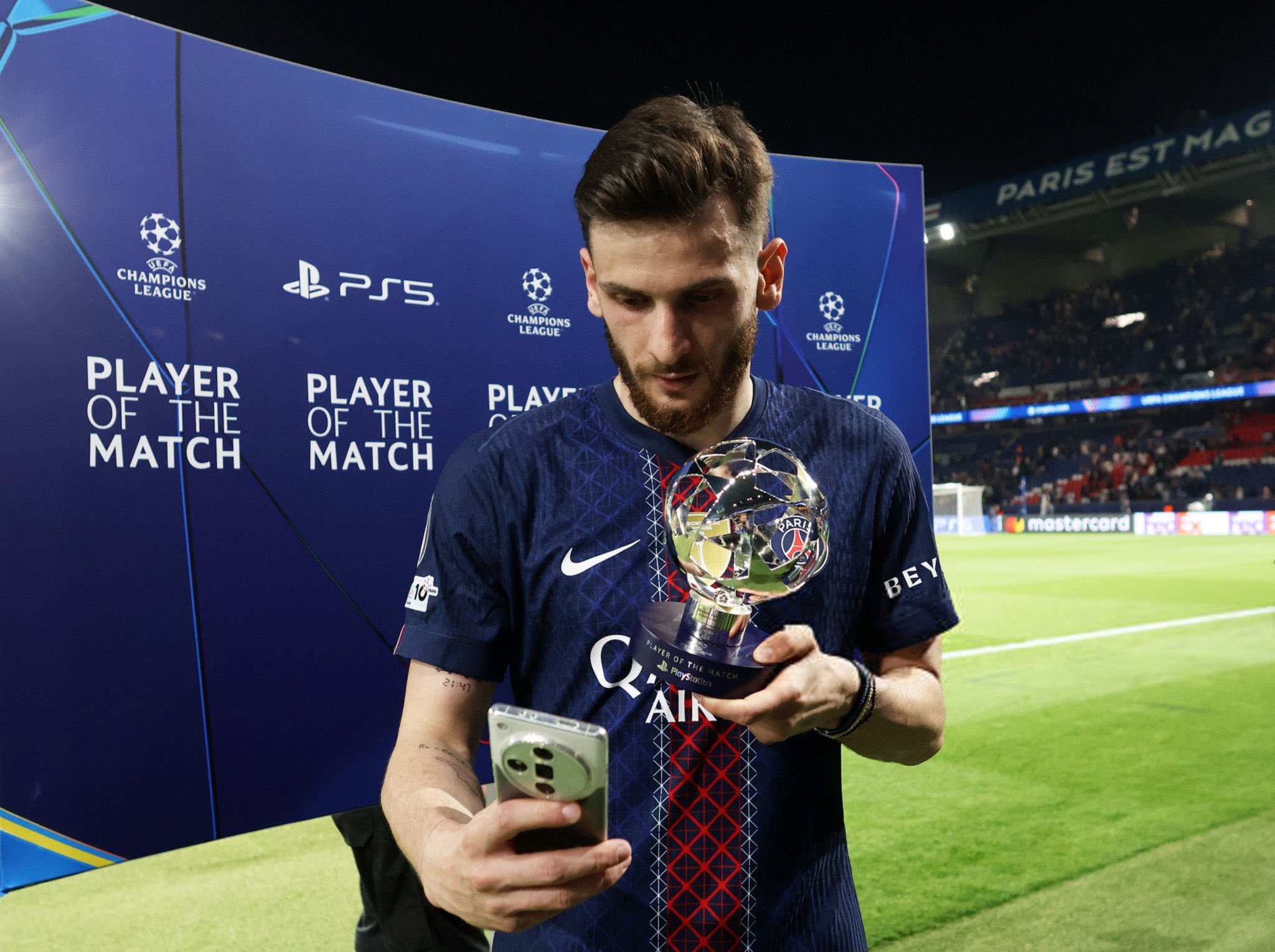 Khvicha Kvaratskhelia UEFA man of the match- Photo credit: Fabrizio Romano via X