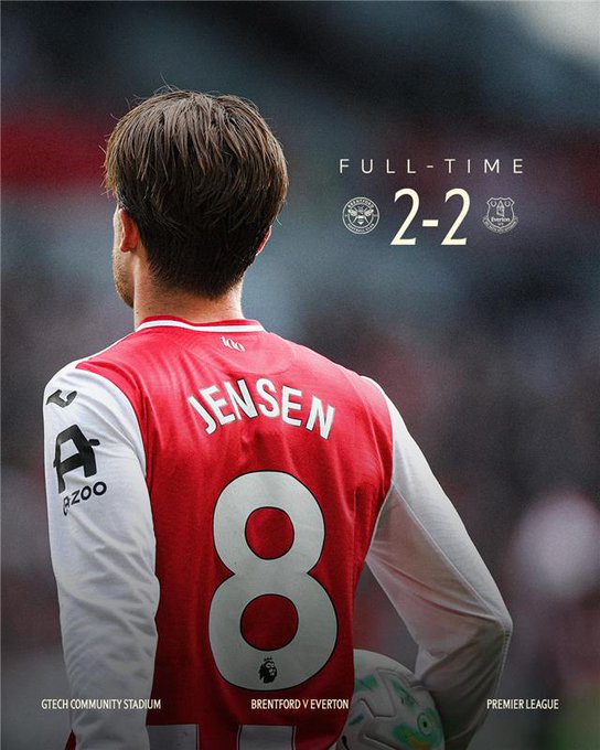 Arsenal 2-2 brentford. (photo credit: brentford via x)