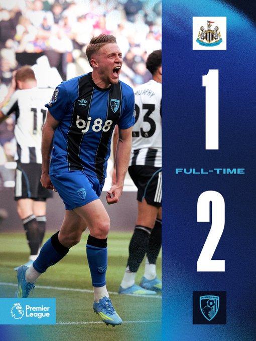 Bournemouth 2-1 newcastle. (photo credit: bournemouth via x)