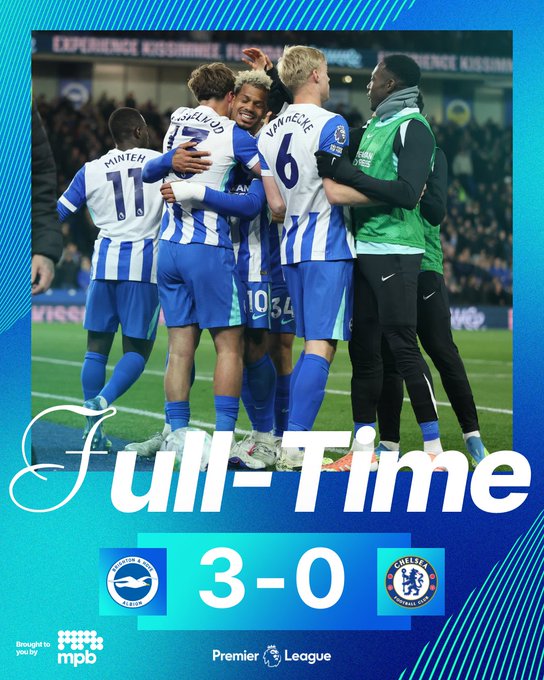 Brighton 3-0 Chelsea (photo credit: Brighton via x)