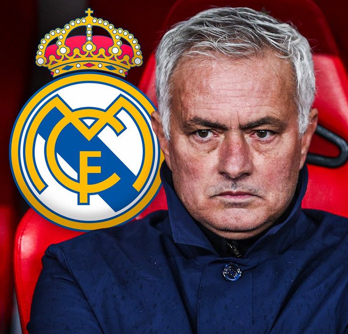  José Mourinho remains keen on Real Madrid return . (PHOTO CREDIT: FABRIZO VIA X)