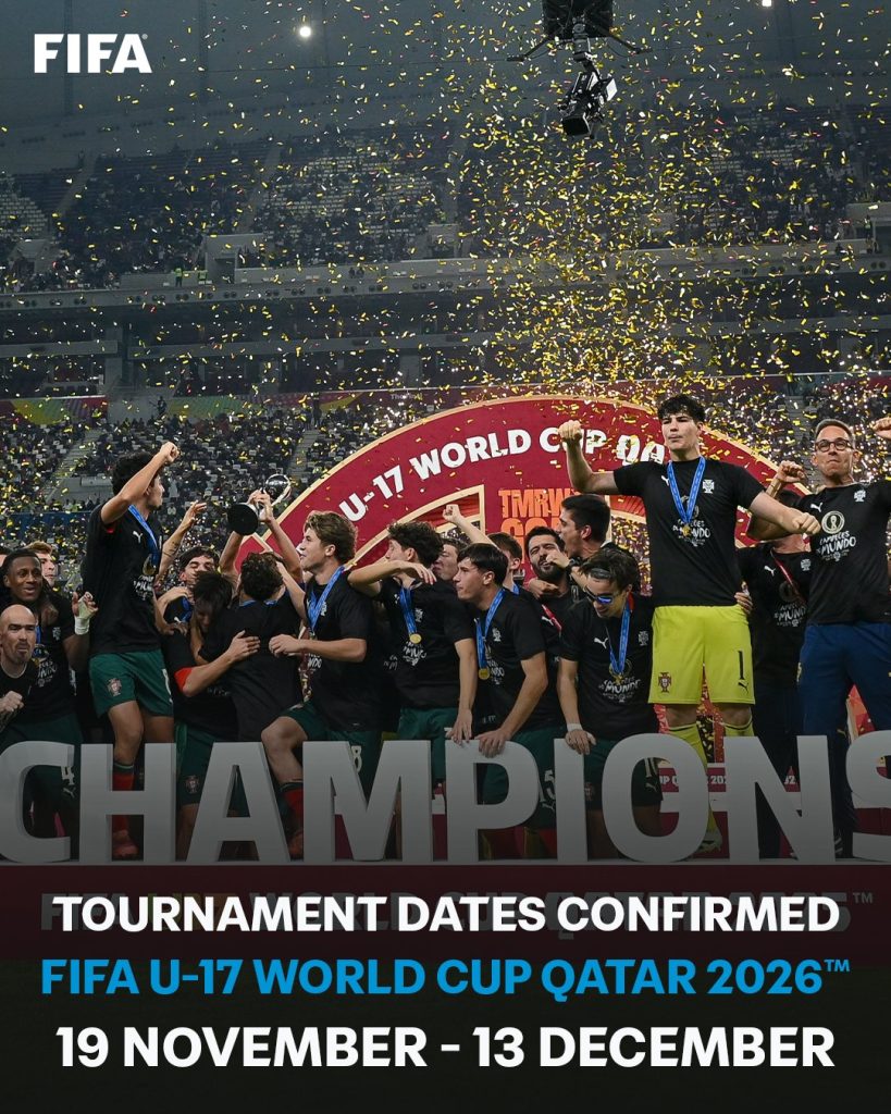 FIFA confirms date for the FIFA U-17 World Cup Qatar 2026- Photo credit: FIFA media