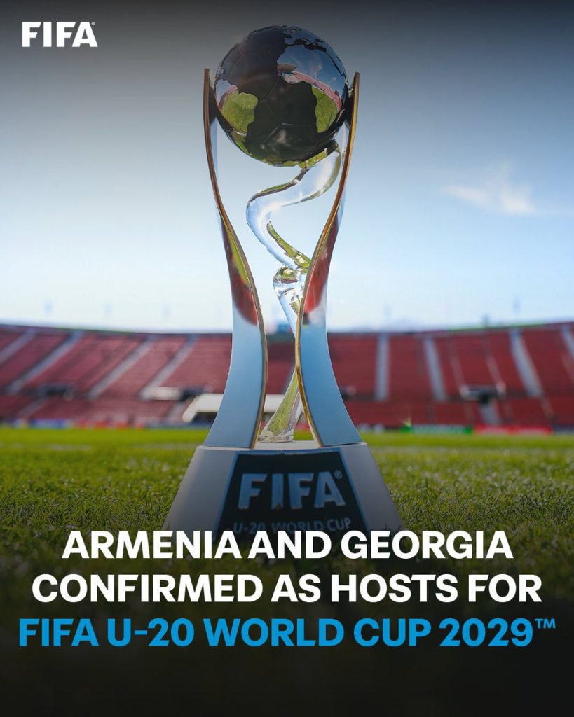Armenia and Georgia announced as co-hosts of the FIFA U-20 World Cup 2029- Photo credit: FIFA media