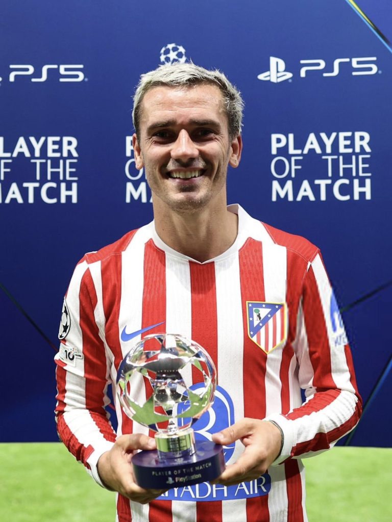 Antoine Griezmann, UEFA Man of the Match on his last Champions League game- Photo credit: Fabrizio Romano via X