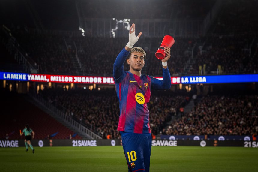 Lamine Yamal officially crowned La Liga Player of the Month for April 2026- Photo credit: Barcelona media