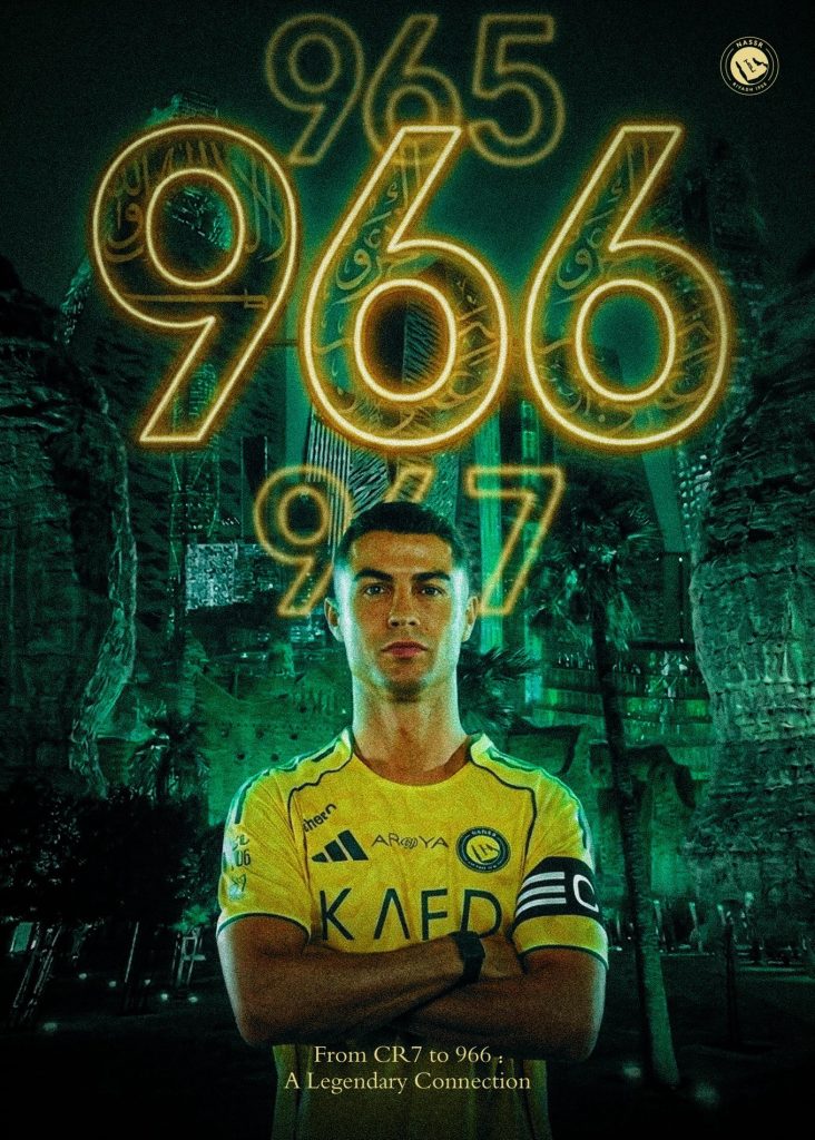 Ronaldo scored twice in the match, taking his career tally to 966 goals - Photo Credit : Al Nasr, X