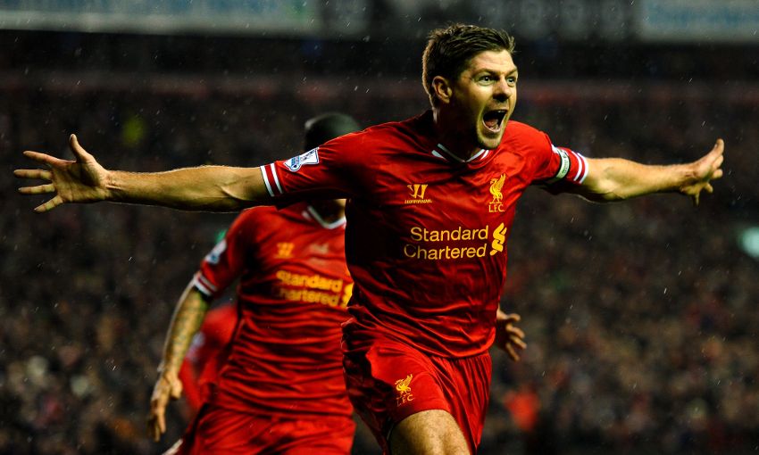 Steven Gerrard playing for Liverpool - Photo Credit : Liverpool FC
