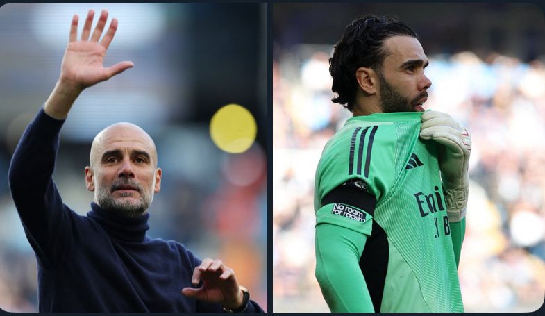 Pep guardiola and raya david. (photo credit; De marke media)