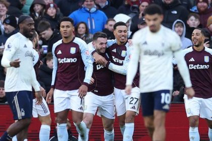 aston villa 1-1 forest. (photo credit: aston villa via x )