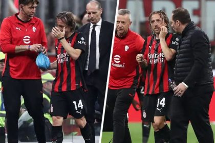 Luka Modrić has suffered a double fracture of his cheekbone against Juventus (photo credit: Fabrizio Romano via x)