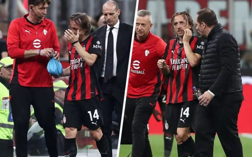 Luka Modrić has suffered a double fracture of his cheekbone against Juventus (photo credit: Fabrizio Romano via x)