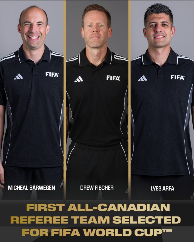 All Canadian referee team for World Cup 2026 (photo credit: FIFA media)