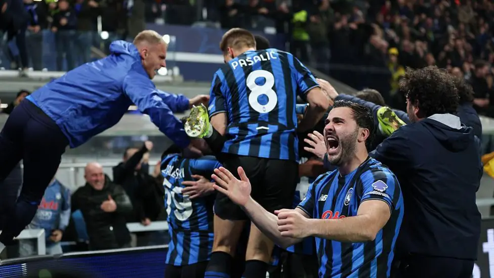 Atalanta celebrating. (photo credit: bbc media)