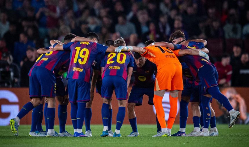 Barcelona players (photo credit: Barcelona media)