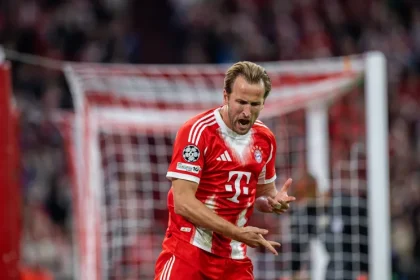 Harry Kane celebrating his goal (Photo credit: bavarianfootballworks media)