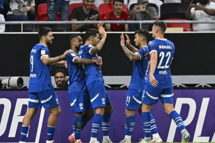 Al hilal players celebrating a goal (photo credit: sportsmole media)