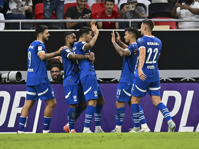 Al hilal players celebrating a goal (photo credit: sportsmole media)