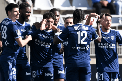 Paris Fc celebrating a goal. (Photo credit: Fotmob media)