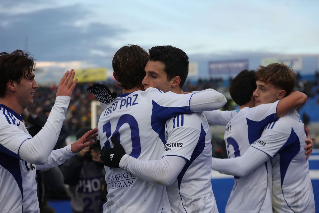 Pisa celebrating. (photo credit: football itallia media)