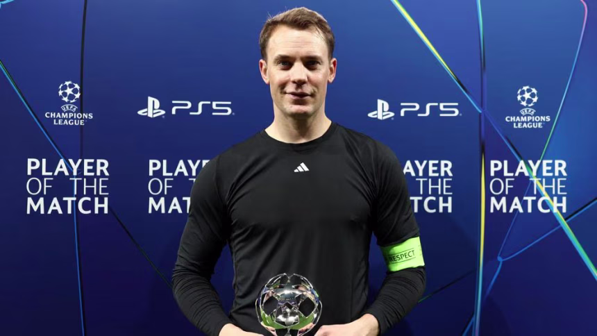 Manuel Neuer named UEFA Man of the Match at 40- Photo credit: UEFA media