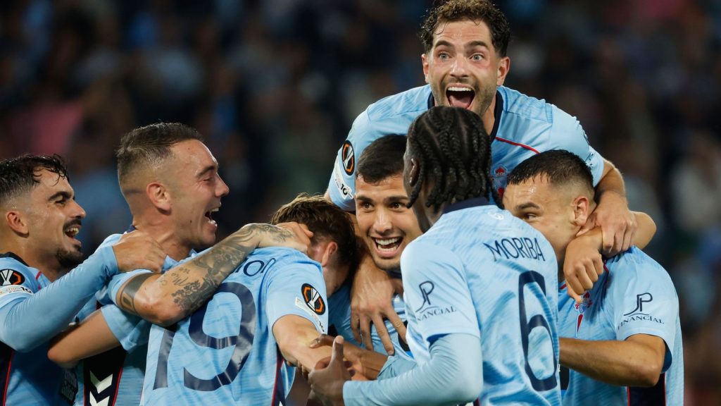 celta vigo celebrating .(photo credit : skysport media)