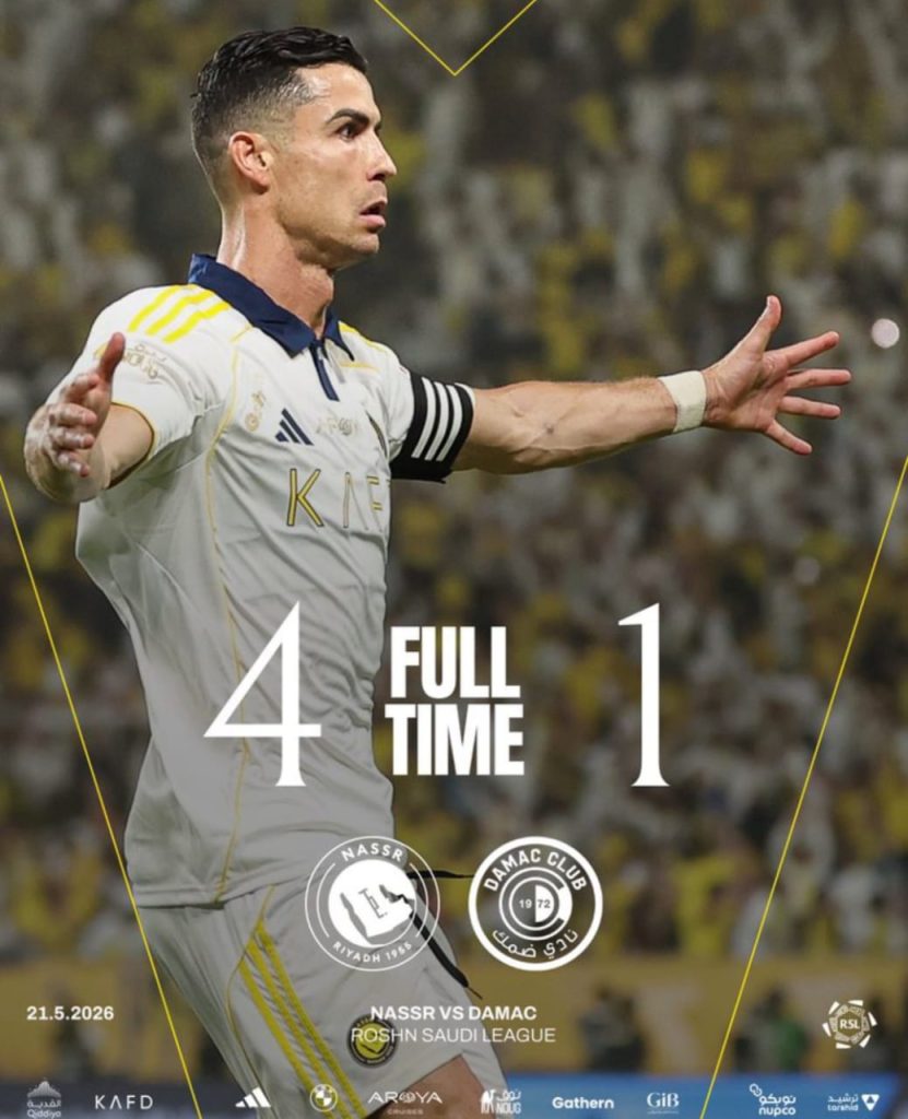 Al nassr beat damac 4-1 (Photo credit: Al nassr media)