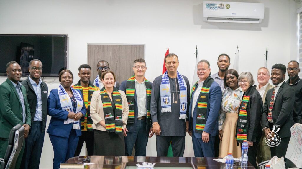 Officials from Bryant University (photo credit: Ghana football federation media)
