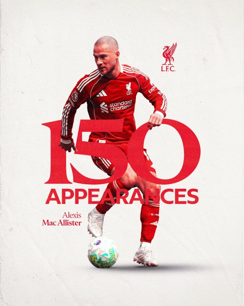 A milestone for Macca: 150 appearances for the Reds 🙌🔴 (Photo credit: Liverpool media)
